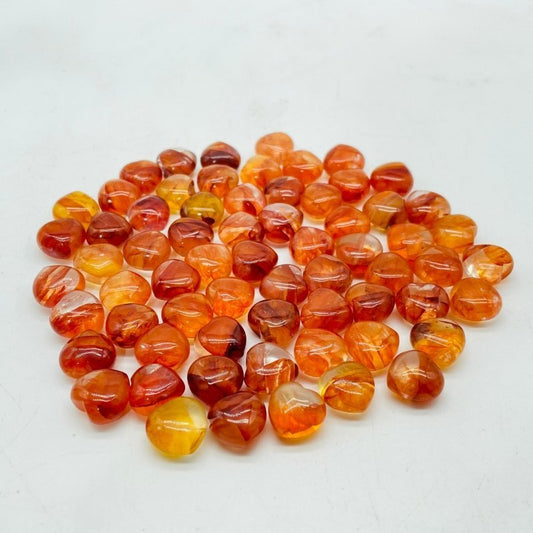 0.4in(1.2cm) High Quality Deep Red Fire Quartz Mini Heart DIY Pendant Wholesale