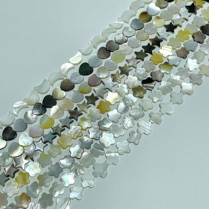 5 Shapes Shell DIY Bracelets Accessories Wholesale Heart/Moon/Star/Four Leaf Clover Random Color