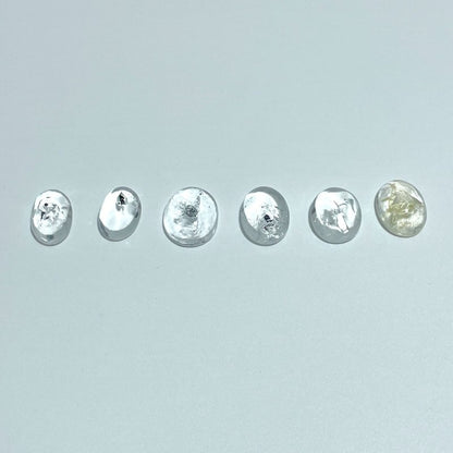 6 Pieces Enhydro Quartz Oval Cabochon Crystal DIY Pendants #1