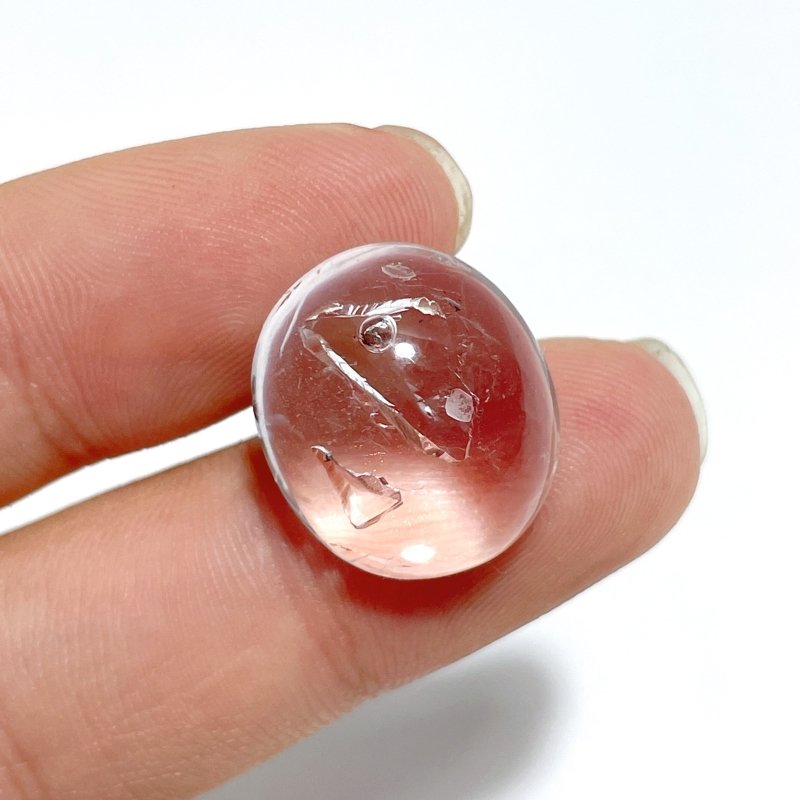 6 Pieces Enhydro Quartz Oval Cabochon Crystal DIY Pendants #1