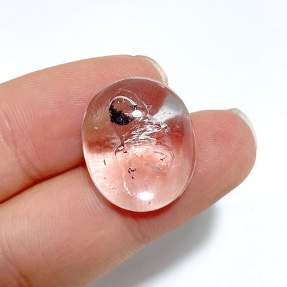 6 Pieces Enhydro Quartz Oval Cabochon Crystal DIY Pendants #1