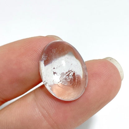 6 Pieces Enhydro Quartz Oval Cabochon Polished Crystal DIY Pendant #2