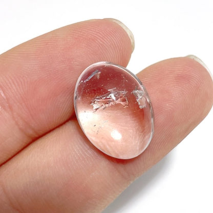 6 Pieces Enhydro Quartz Oval Cabochon Polished Crystal DIY Pendant #2
