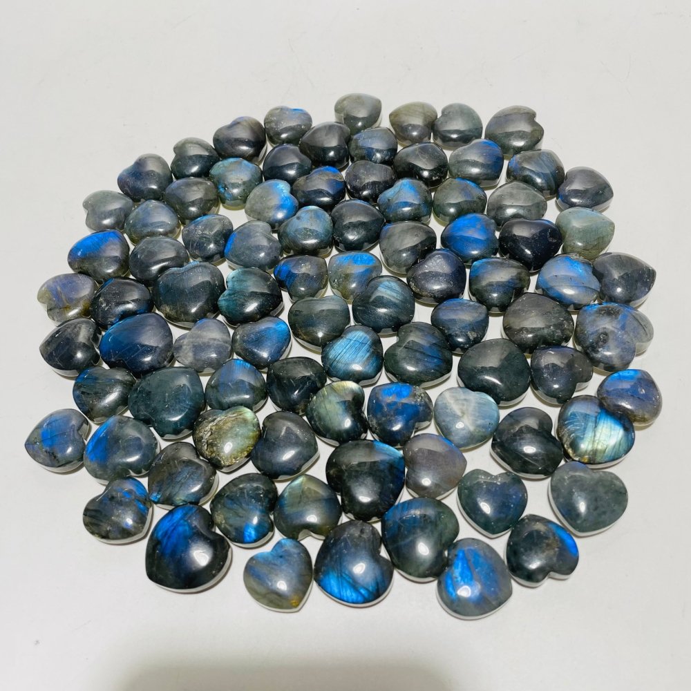 86 Pieces High Quality Mini Labradorite Heart DIY Pendant
