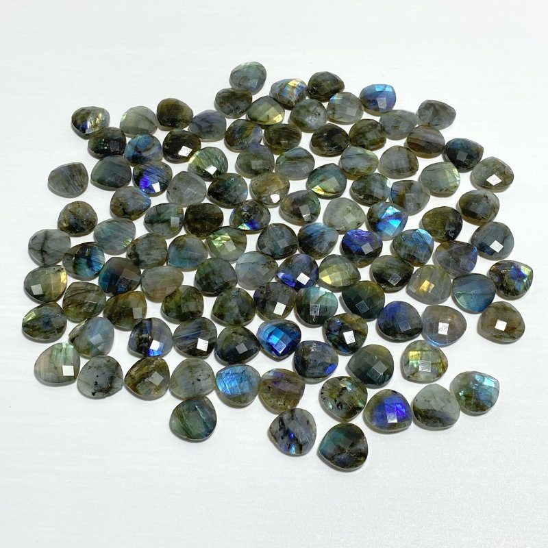 Beautiful Cut Faceted Labradorite Heart Shape DIY Pendants Wholesale