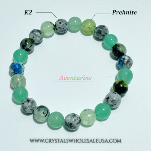 Green Aventurine Prehnite DIY Bracelet Wholesale Original Design