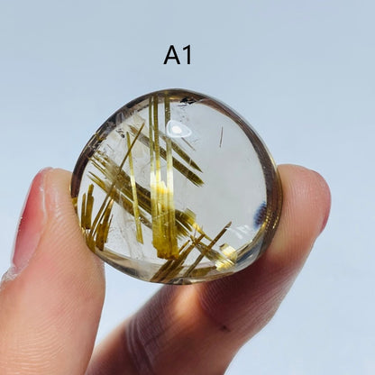 High Quality Gold Rutilated Quartz Teardrop Shape For Jewelry Making DIY Pendant