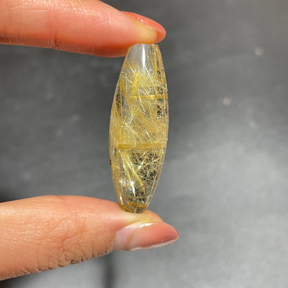 High Quality Titanium Rutile Barrel Bead DIY Pendant