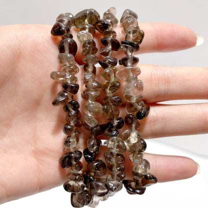 Irregular Crystal Chips Stone DIY Amazonite Smoky Quartz Loose Beads #3
