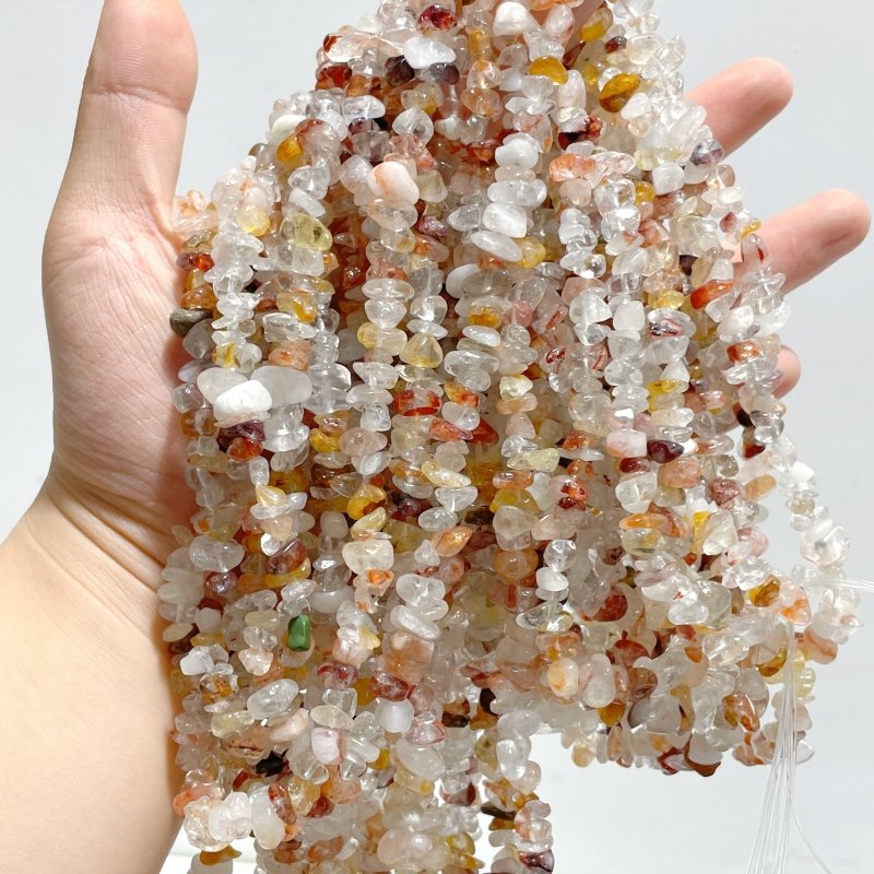 Irregular Crystal Chips Stone DIY Bracelet Wholesale Sunstone Gold Sheen Obsidian
