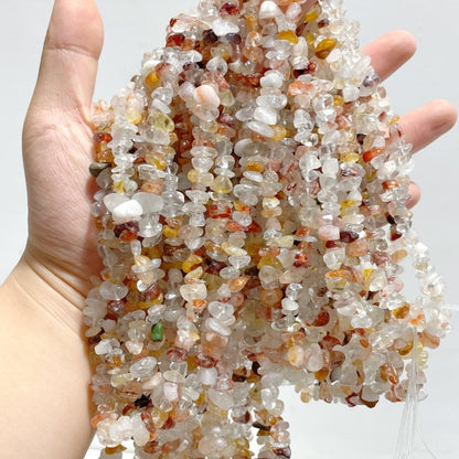 Irregular Crystal Chips Stone DIY Bracelet Wholesale Sunstone Gold Sheen Obsidian