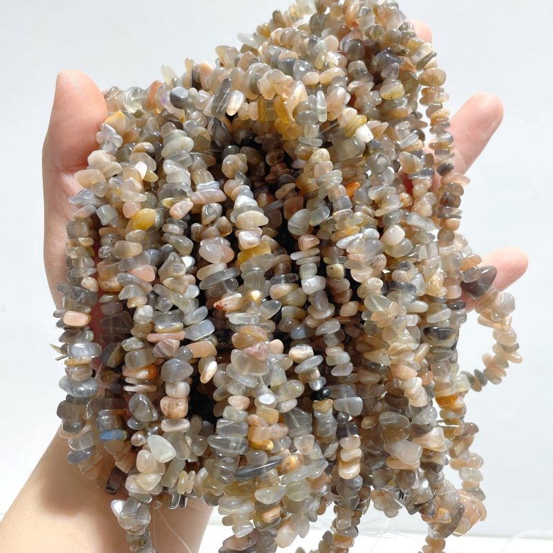 Irregular Crystal Chips Stone DIY Bracelet Wholesale Sunstone Gold Sheen Obsidian