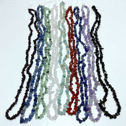 Irregular Crystal Chips Stone DIY Garnet Prehnite Amethyst Loose Beads #4
