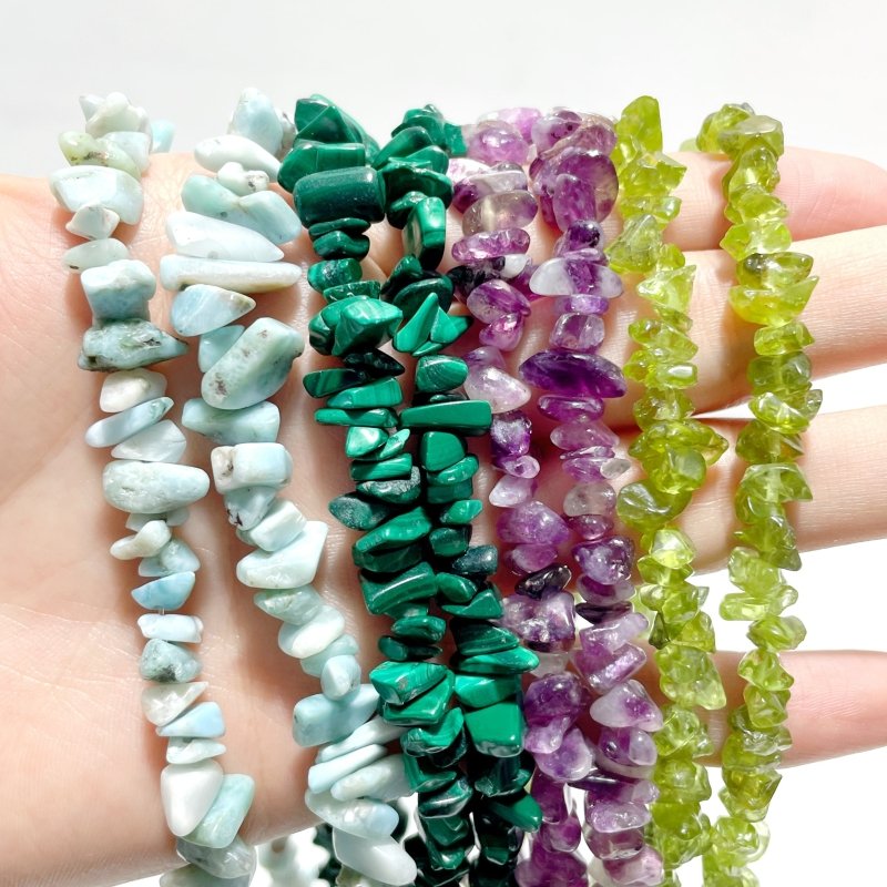 Irregular Crystal Chips Stone DIY Larimar Malachite Wholesale Loose Beads #1