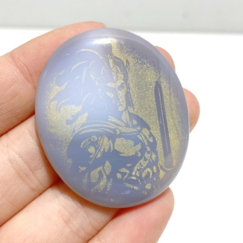Laser Printing Golden Twelve Olympians Agate Stone DIY Accessories Wholesale