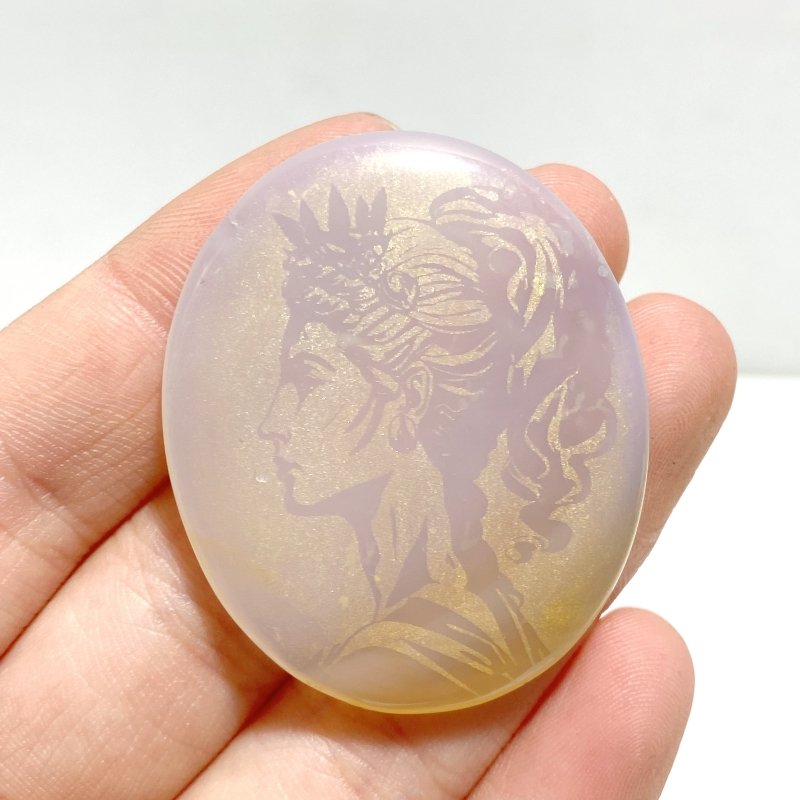 Laser Printing Golden Twelve Olympians Agate Stone DIY Accessories Wholesale