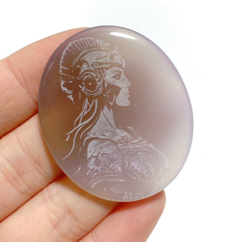 Laser Printing Silver Twelve Olympians Agate Stone DIY Accessories Wholesale