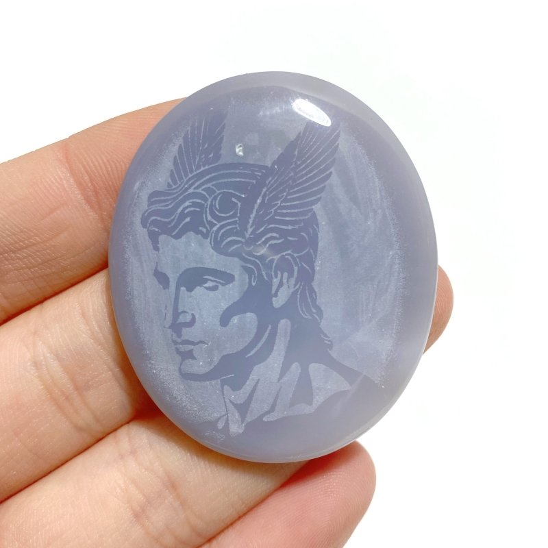 Laser Printing Silver Twelve Olympians Agate Stone DIY Accessories Wholesale