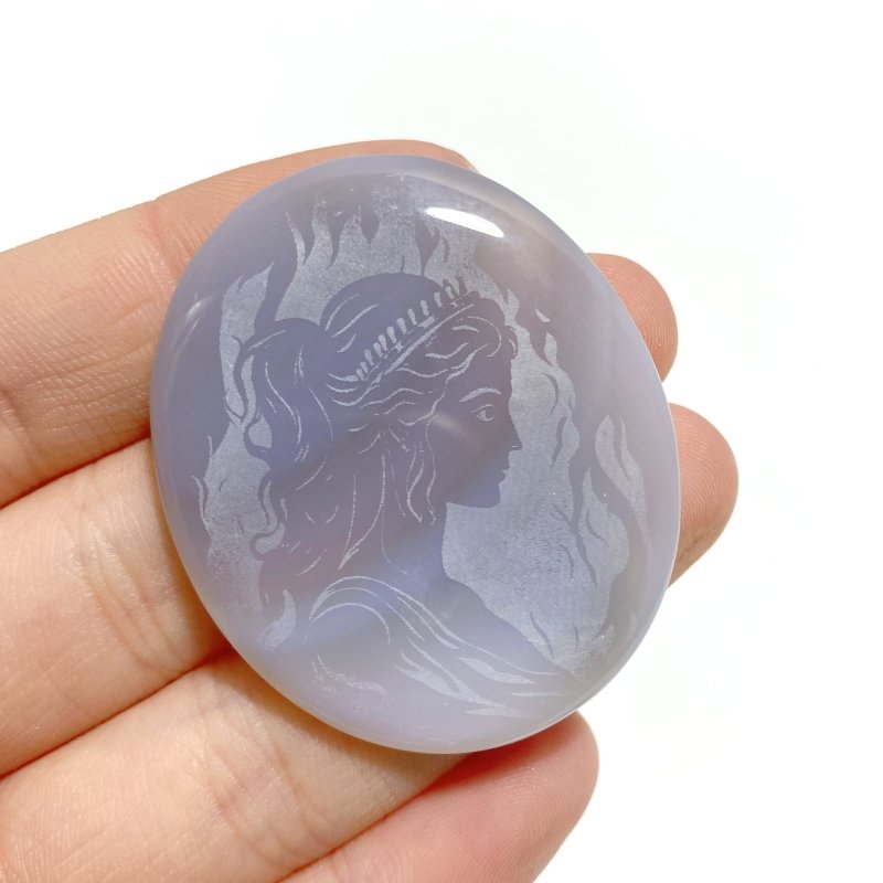 Laser Printing Silver Twelve Olympians Agate Stone DIY Accessories Wholesale