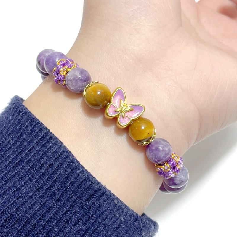 Lepidolite Mixed Tiger Eye DIY Bracelet Wholesale Original Design