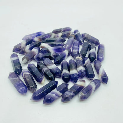 Mini Chevron Amethyst Double Point DIY Pendant Wholesale