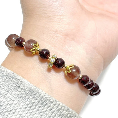Strawberry Quartz Garnet DIY Bracelet Wholesale Original Design